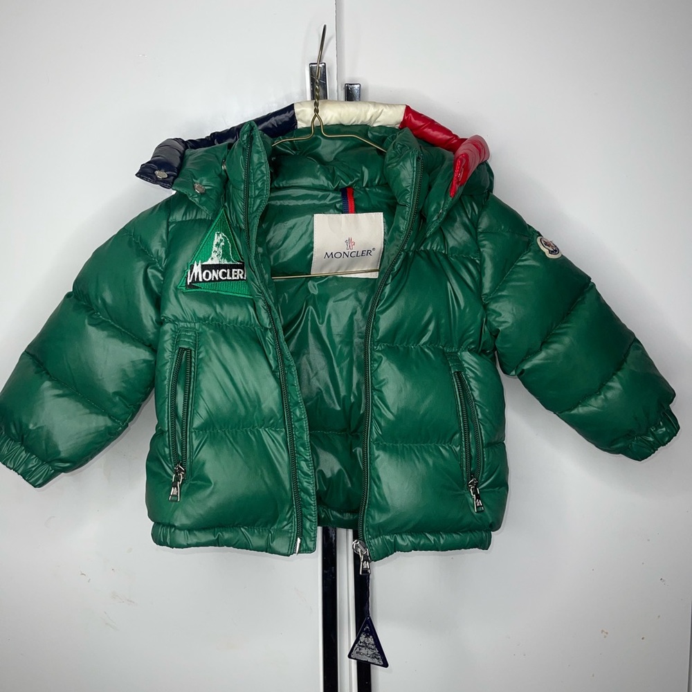Forest green moncler kids coat